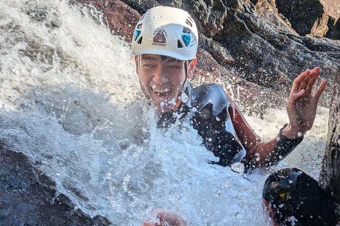 Bruce's Stone Canyoning Adventure. - The safety setup that makes you trust the jumps, slides, and lines