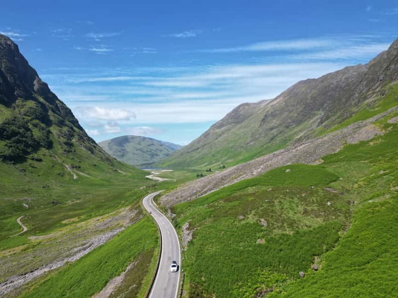 From Edinburgh: Glenfinnan Viaduct, Glencoe & Highlands Tour - Burns Monument meeting point and the early drive tempo