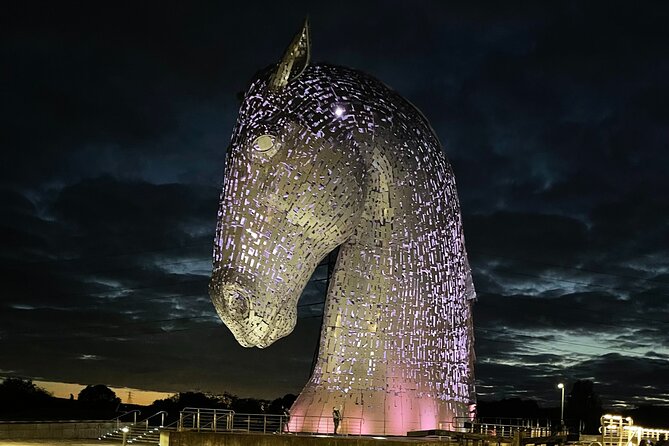 Private Tour of the Scottish Highlands from Edinburgh - The Kelpies and The Helix to finish: tall equine statues with a modern twist