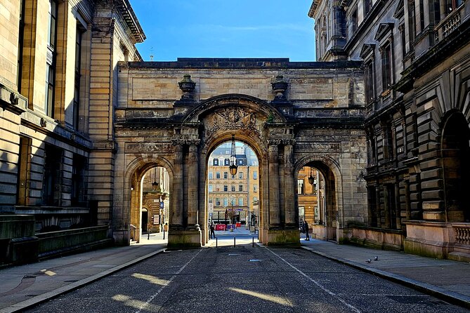 Privately Guided Day Tour of Glasgow in Luxury Minivan - George Square and Glasgow City Chambers: marble stairs and film locations